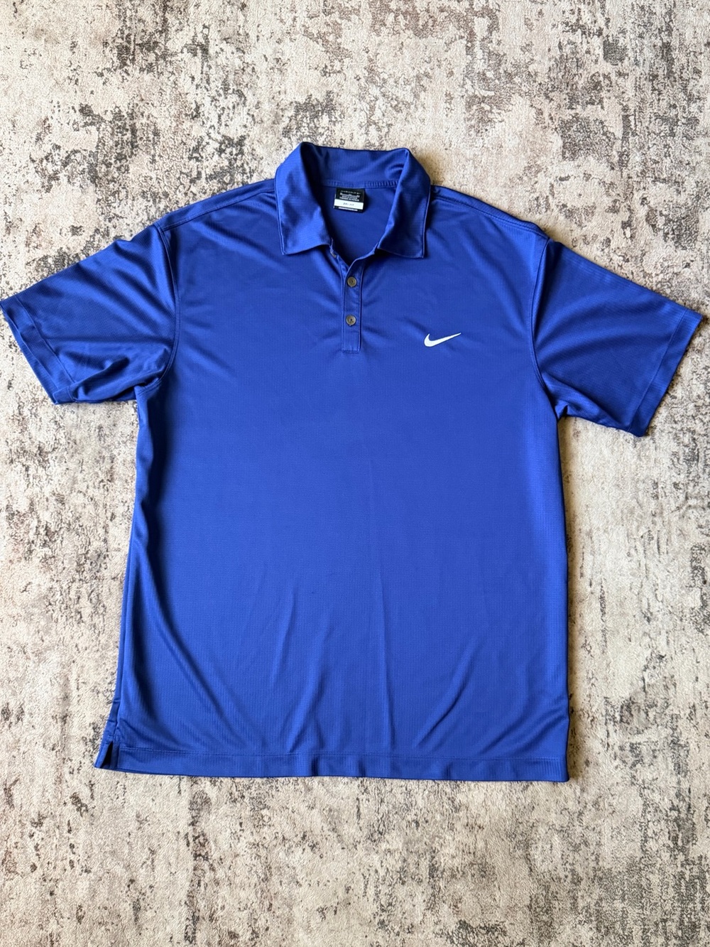 Nike Men's Golf Blue Performance Polo with Swoosh